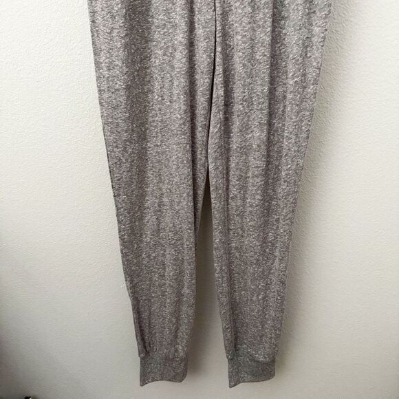 Z SUPPLY | T-Shirt Jumpsuit Short Sleeve Drawstring Waist Heathered Gray | Large - Picture 3 of 8